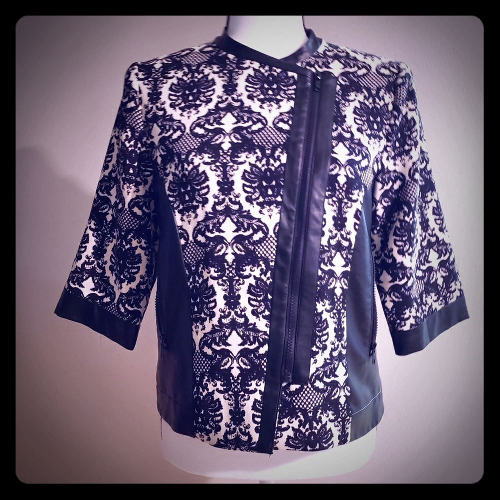 Luii BLK/CREAM Pattern Jacket/Top